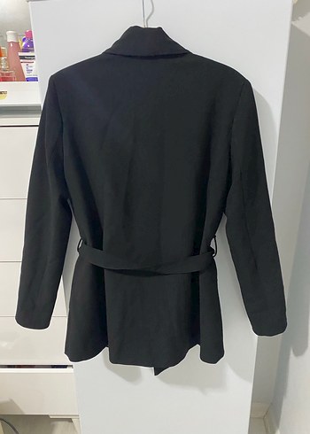 Kadın Siyah Kuşaklı Blazer Ceket - Görsel 5