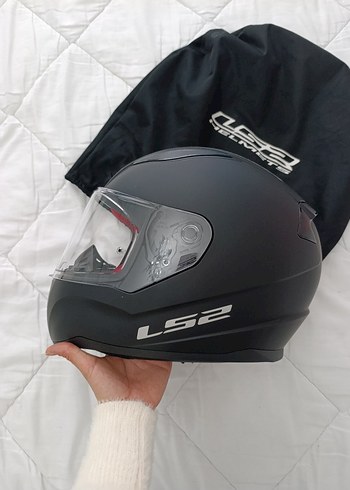 LS2 Siyah Motosiklet Kaskı, Fermuarlı Kapaklı - Görsel 3