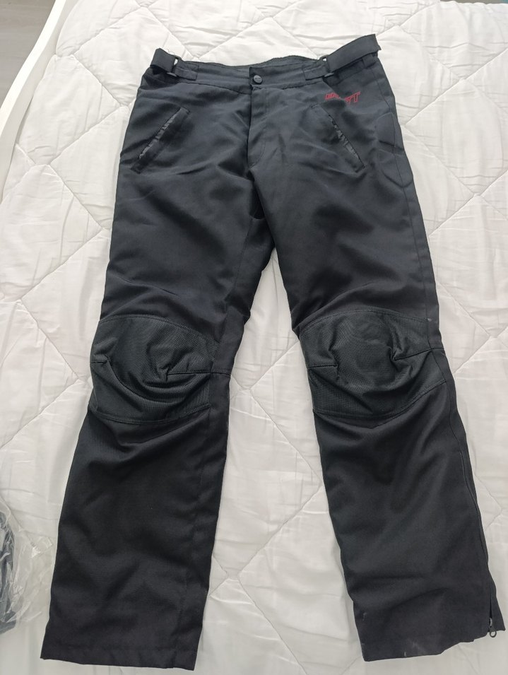 Erkek Siyah Biker Kumaş Pantolon Fermuarlı - Görsel 2