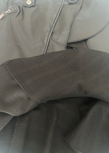 Unique Unique marka Fırfırlı Siyah Deri Mini Etek