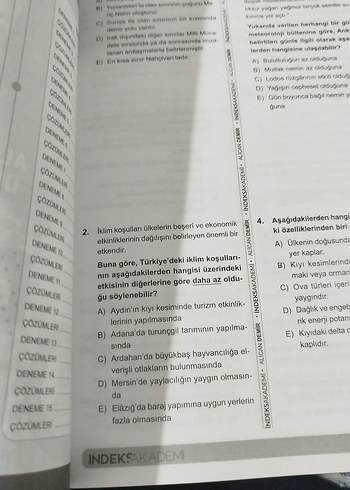  Beden KPSS 2024 Coğrafya 15 Deneme Kitabı Alican Demir