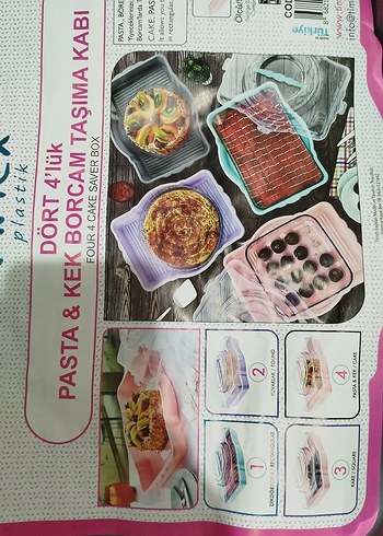 pasta kek taşıma kabı - Görsel 2