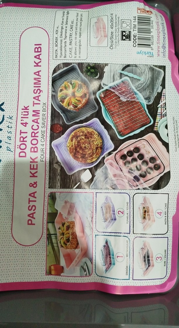 pasta kek taşıma kabı - Görsel 2