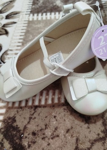 Kız Çocuk Beyaz Fiyonklu Babet - Görsel 2