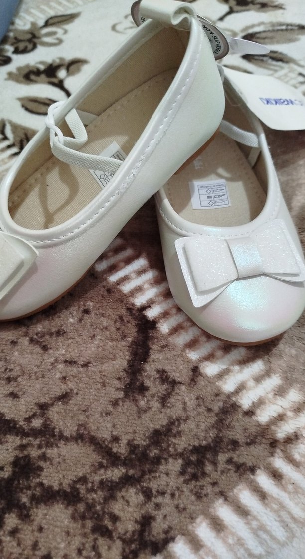 Kız Çocuk Beyaz Fiyonk Detaylı Babet - Görsel 2