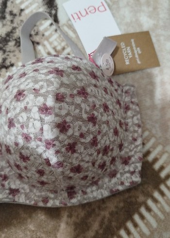 Bej Çiçek Desenli Bohem Sütyen - Görsel 2