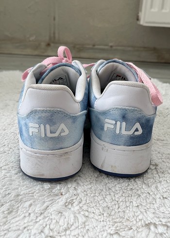36 Beden pembe Renk FILA Pembe Bağcıklı Denim Kadın Spor Ayakkabı