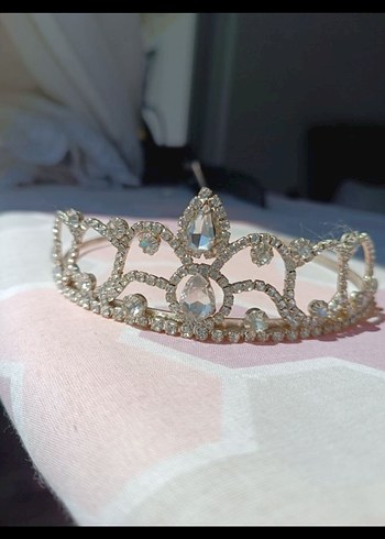 Beyaz Payetli Gelin Tacı - Görsel 3