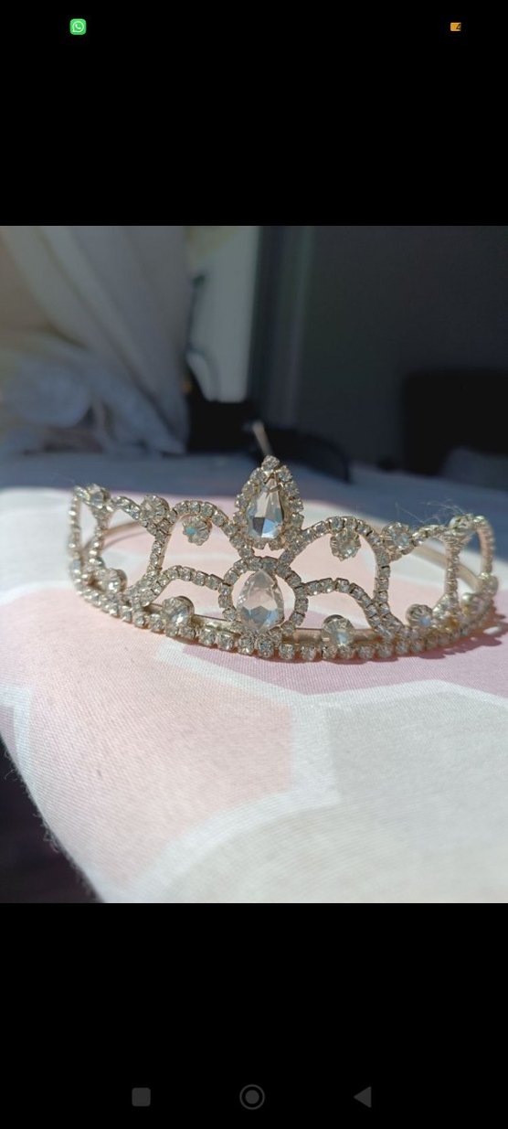 Beyaz Payetli Gelin Tacı - Görsel 3