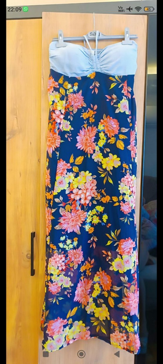 Çiçek Desenli Bohem Uzun Elbise - Görsel 4