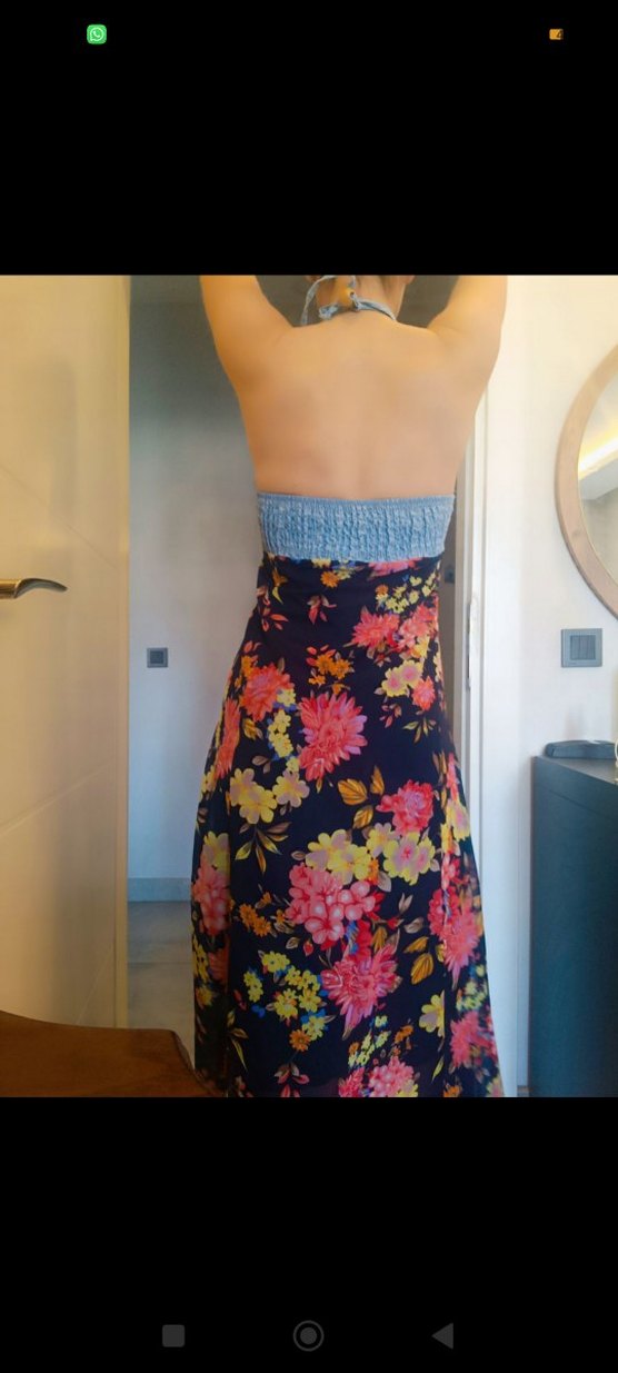 Çiçek Desenli Bohem Uzun Elbise - Görsel 2