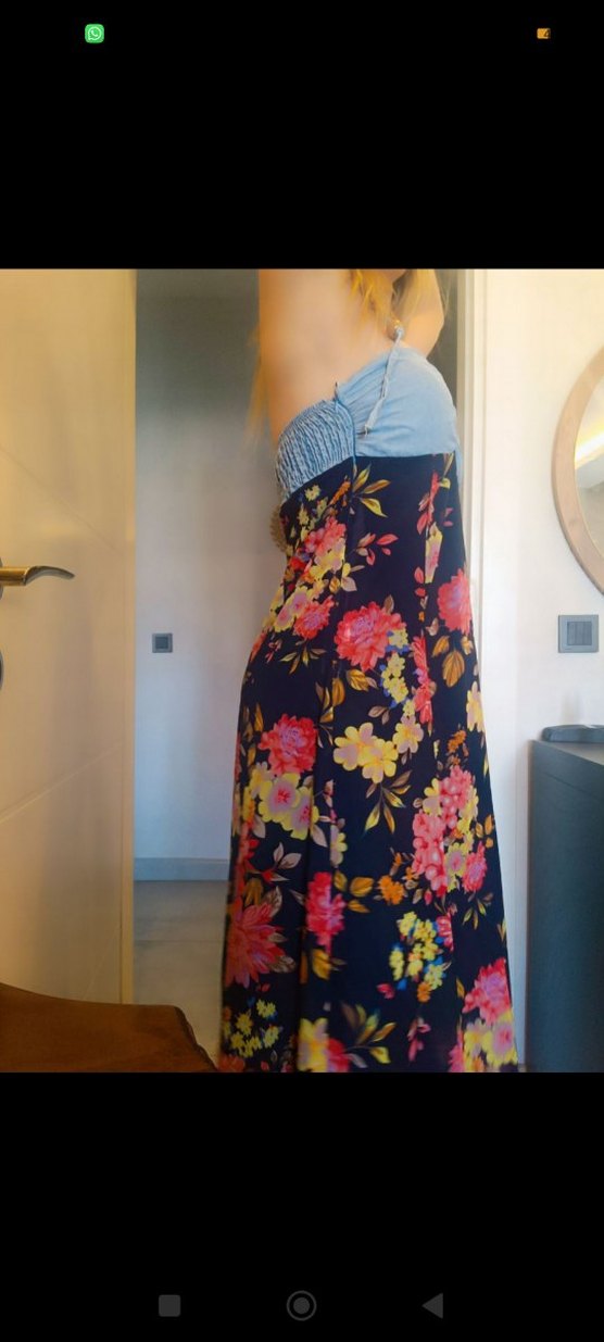 Çiçek Desenli Bohem Uzun Elbise - Görsel 5