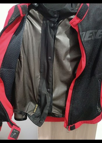 orjinal dainese Kırmızı Kadın Biker Spor Ceket - Görsel 7