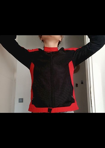 orjinal dainese Kırmızı Kadın Biker Spor Ceket - Görsel 5