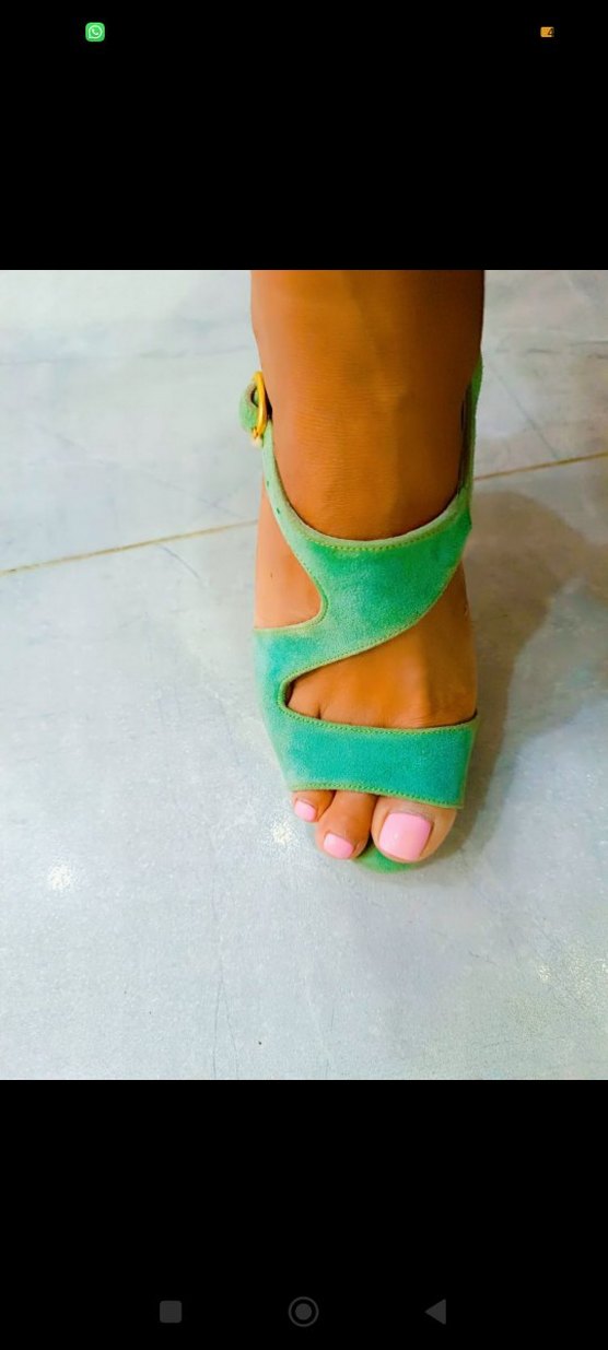 Derimod Yeşil Süet Platform Topuklu Kadın Ayakkabı - Görsel 3