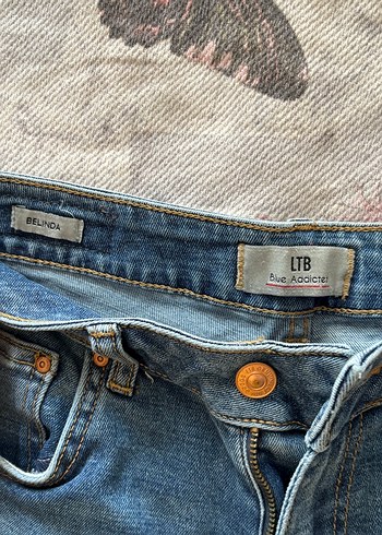 LTB Mavi Gevşek Kesim Mini Kot Şort