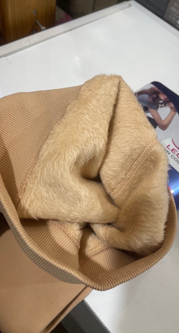 Bej Kadın Uzun Tayt Elastik Kumaş - Görsel 2