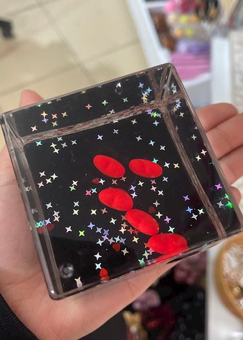 Kırmızı Kalp ve Yıldızlı Tırnak Süsü - Görsel 3