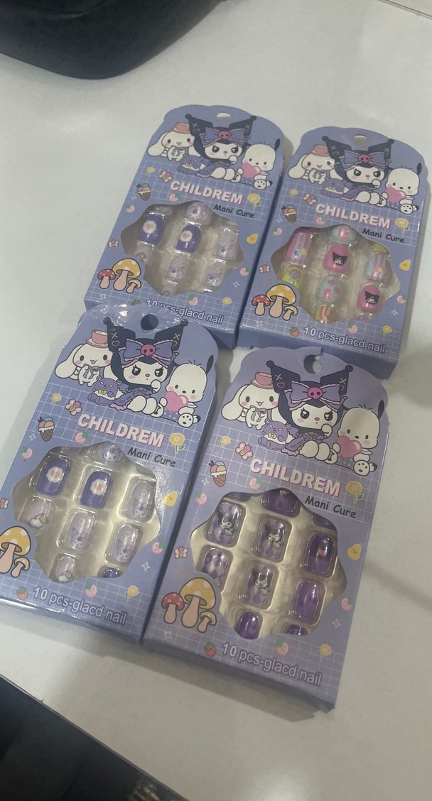 Pastel Mor Tırnak Süsleri - 10 Parça - Görsel 2