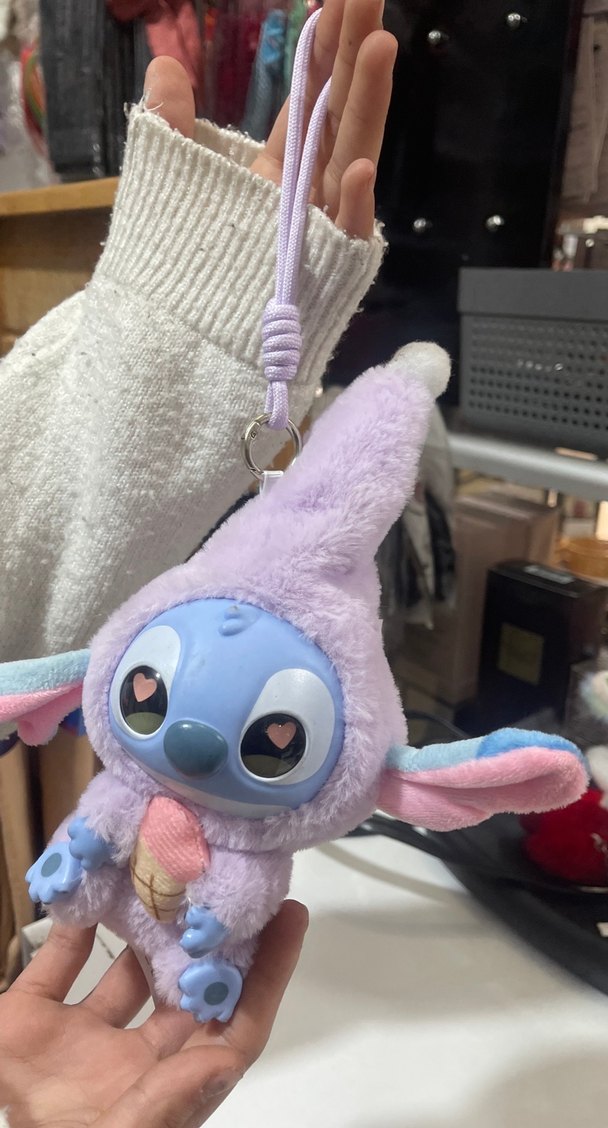 Pastel Mor Peluş Oyuncak Anahtarlık - Görsel 2