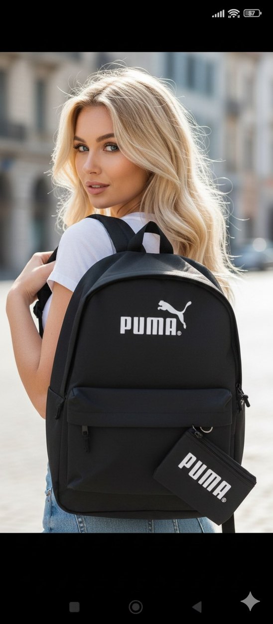 Puma Siyah Kadın Spor Sırt Çantası - Görsel 2