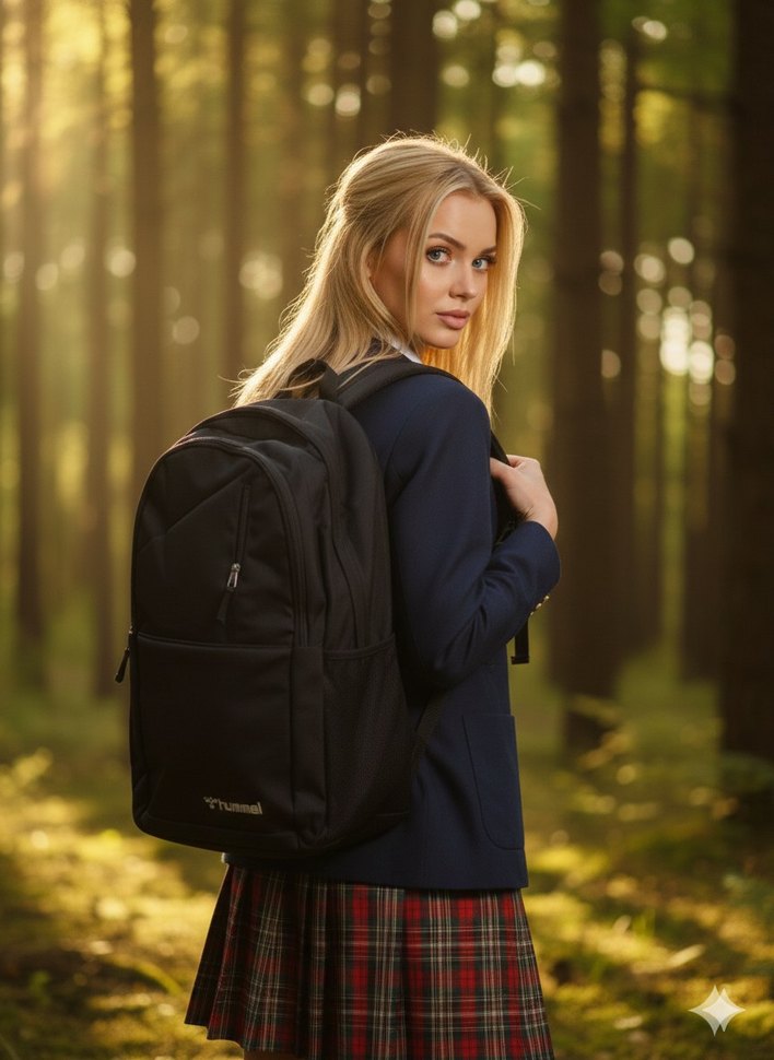 HUMMEL Siyah Minimalist Erkek Sırt Çantası - Görsel 2