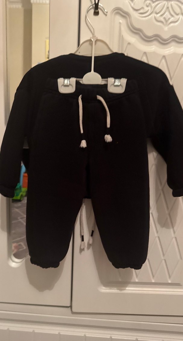 Kız Çocuk Siyah crop Kapüşonsuz Sweatshirt - Görsel 5