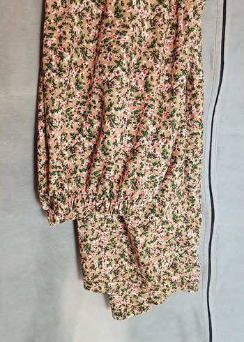 Bohem Çok Renkli Uzun geniş pijama - Görsel 2