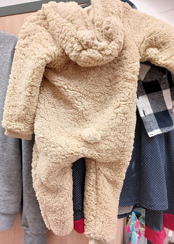 Kürklü Bebek Erkek Tulumu, Kahverengi - Görsel 2