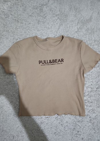 Bej Kısa Kollu Fitted Tişört