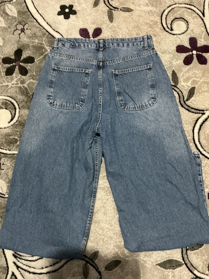 Gevşek Kesim Midi Kot Pantolon - Görsel 3