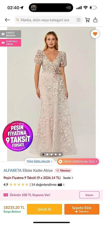 Alfabeta Alfabeta Nişan Elbisesi