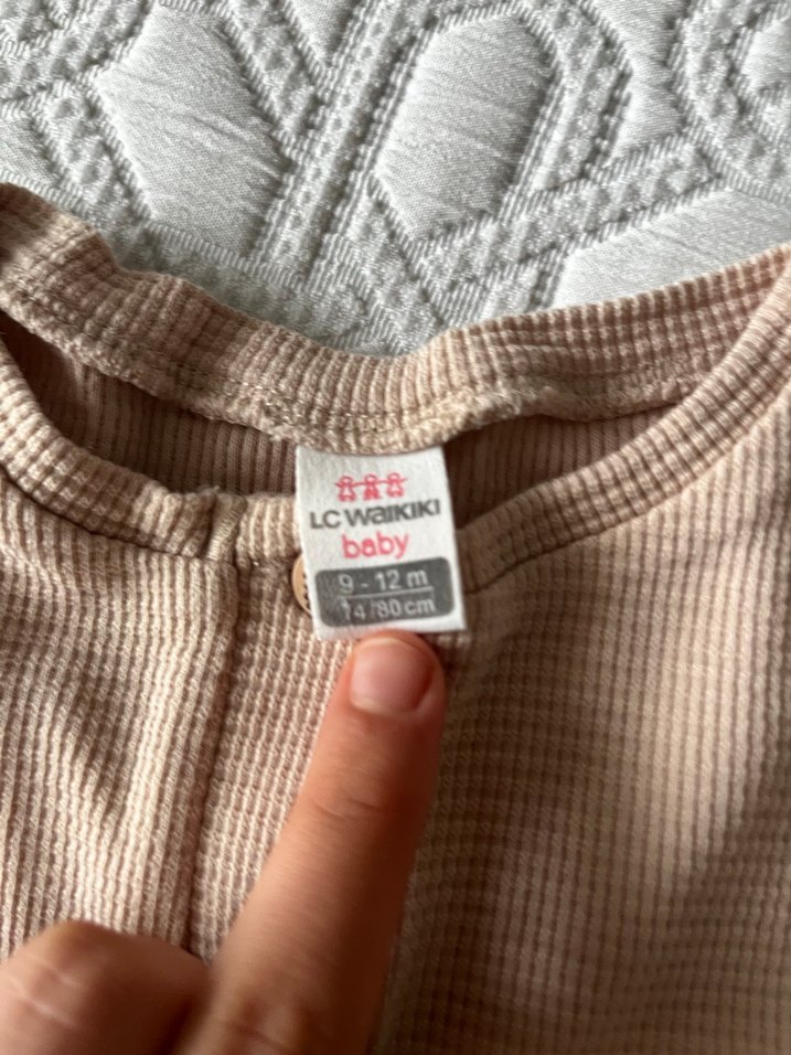 Bej Kız Bebek Kısa Kollu Takım - Görsel 2