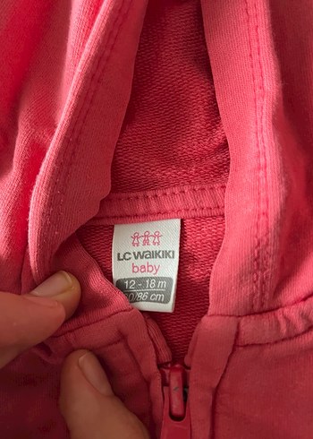 LC Waikiki Kızlar için parlak pembe fermuarlı kapüşonlu sweatshirt