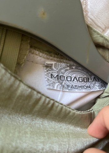 Kadın yeşil uzun tesettür elbise - Görsel 5