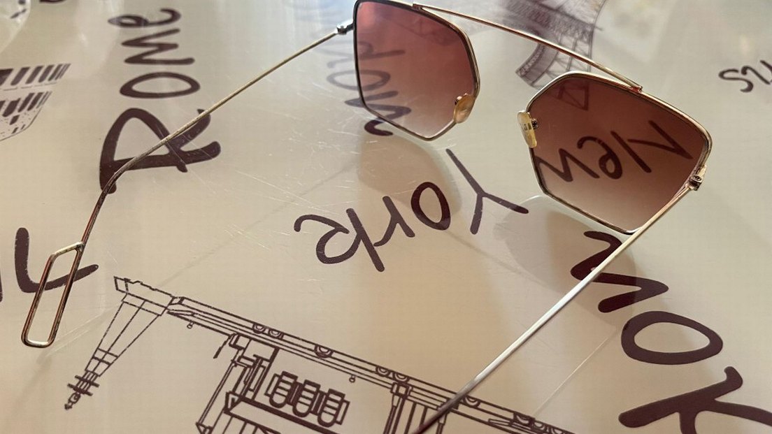 Bej Transparan Vintage Kadın Güneş Gözlüğü - Görsel 2