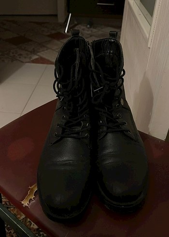 Derimod Siyah Deri Kadın Punk Stiletto Bot