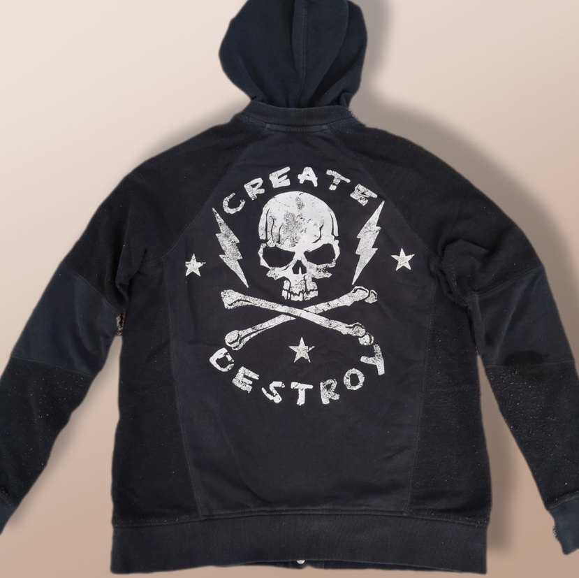 H&M Siyah Kapüşonlu Polar Ceket - Görsel 2