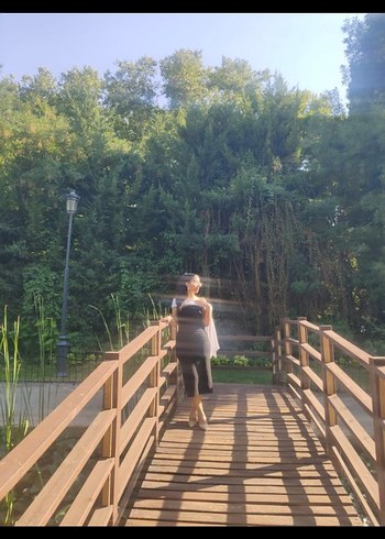 çift renk Kadın midi Elbise - Görsel 3