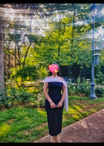 çift renk Kadın midi Elbise - Görsel 2