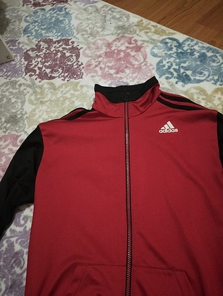 vintage kırmızı adidas eşofman üstü