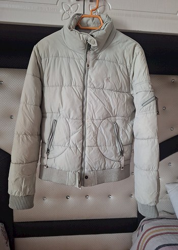 Gri Fermuarlı Kadın Street Wear Ceket - Görsel 2