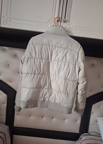 Gri Fermuarlı Kadın Street Wear Ceket - Görsel 3