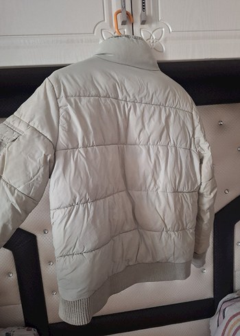 Gri Fermuarlı Kadın Street Wear Ceket - Görsel 4