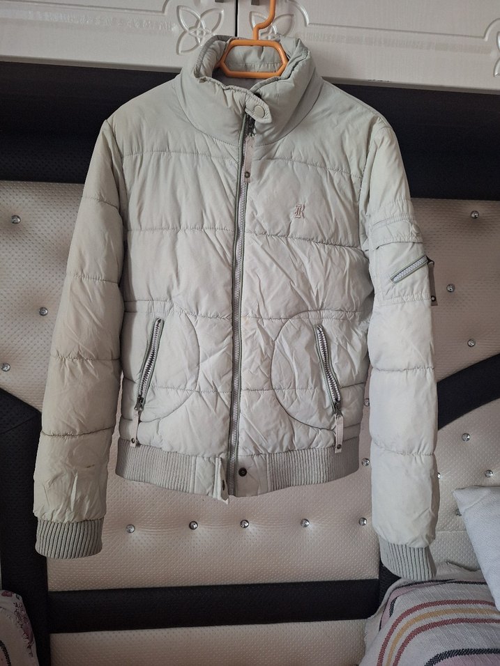 Gri Fermuarlı Kadın Street Wear Ceket - Görsel 2