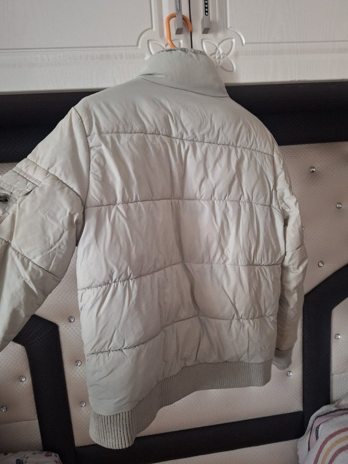 Gri Fermuarlı Kadın Street Wear Ceket - Görsel 4