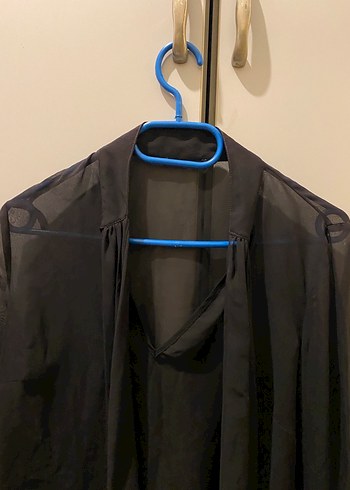 Siyah Uzun Kollu Drapeli Gotik Bluz - Görsel 3