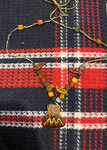 Renkli Boncuklu Bohem Kolye - Görsel 2