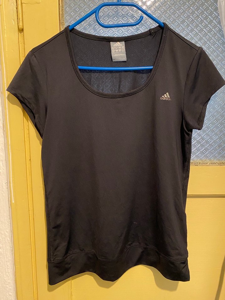 Siyah adidas Kadın V Yakalı Kısa Kollu Tişört - Görsel 4