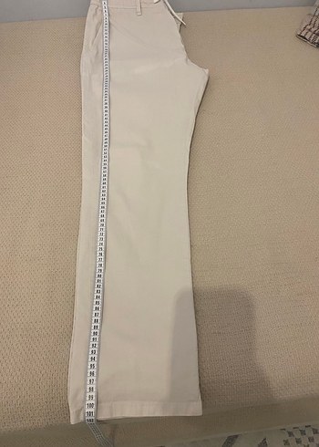 Beyaz erkek  Pamuklu  keten Pantolon HATEMOĞLU - Görsel 4